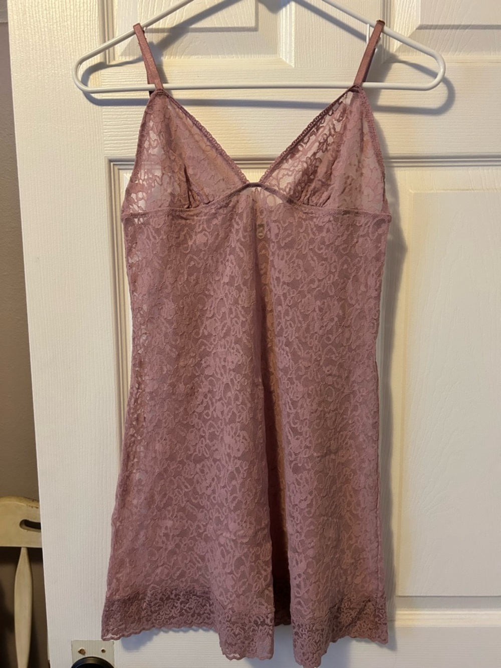 Victoria's Secret Dusty Rose Lace Slip Chemise